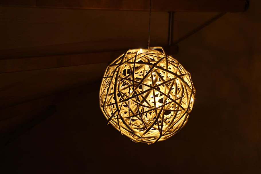 light, christmas, lighting, decoration, sphere, indoors, hanging HD wallpaper