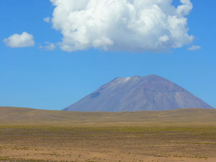 Volcano, El Misti, Peru, Arequipa, landmark, mountain, high, HD wallpaper