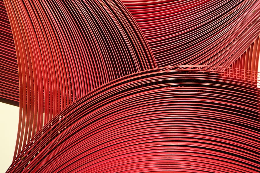 bamboo, woven, color, red, pattern, abstract, backgrounds, textured HD wallpaper