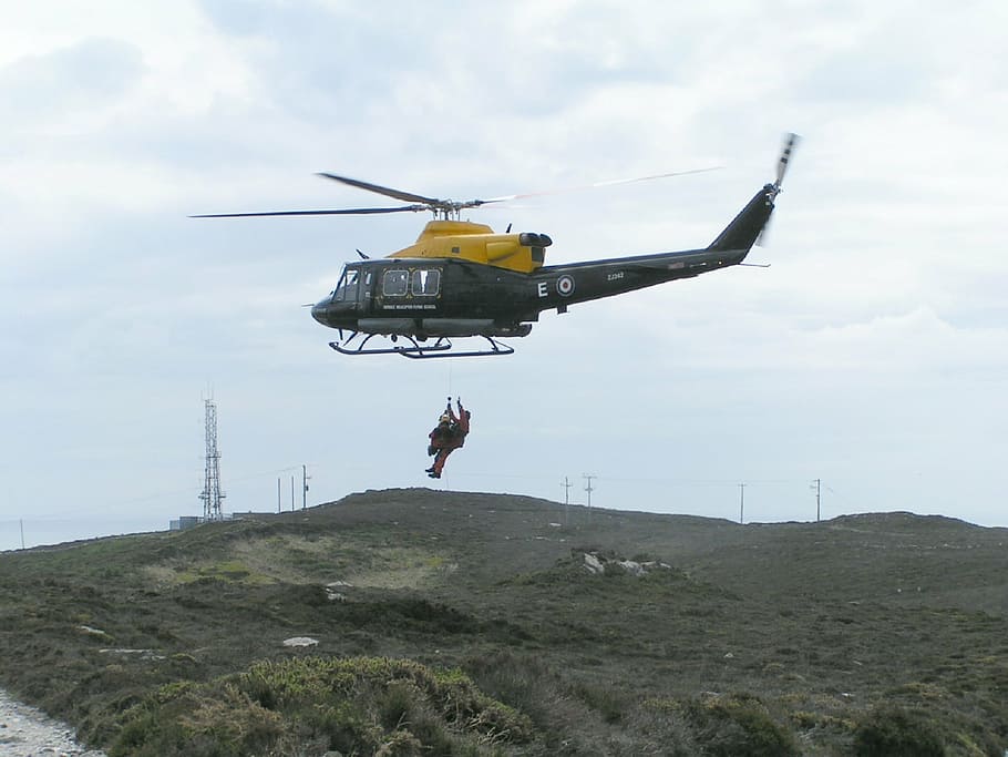helicopter, rescue, anglesey, emergency, air Vehicle, flying HD wallpaper