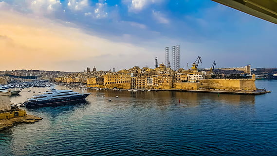 view of buildings next to sea, Malta, Harbor, Ship, Cruise HD wallpaper