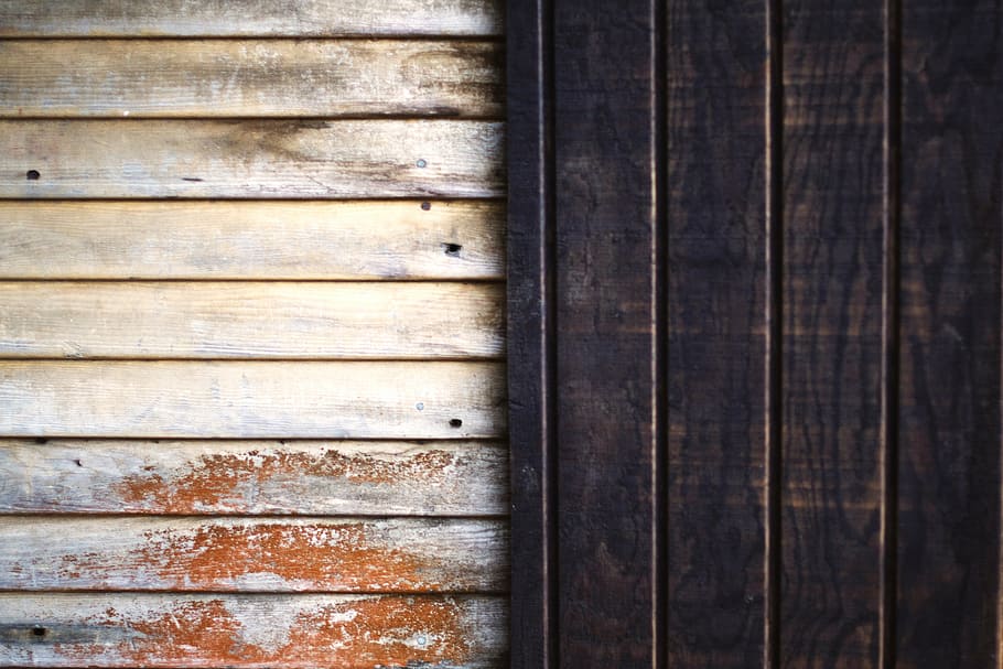brown wood planks, black, wooden, boards, wall, pattern, wood - material, HD wallpaper