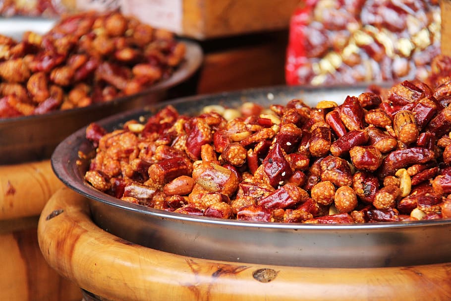 Spicy, Fried, Peanuts, Dry, Chili, fried peanuts, dry chili
