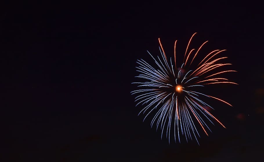 background, fireworks, flare-up, darkness, bright, explosion HD wallpaper