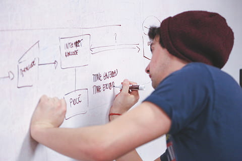 man writing on white board, whiteboard, presentation, write HD wallpaper