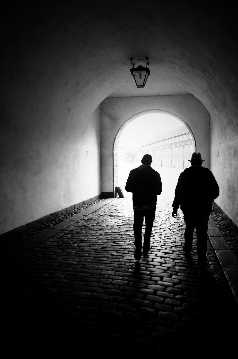 two person walk on pathway, christ, detective, spy, shadow HD wallpaper