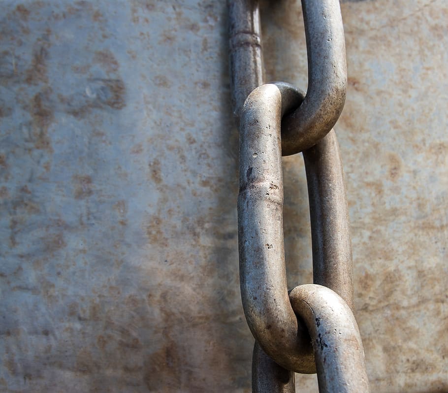 chain link, iron, connection, metal, close-up, no people, rusty HD wallpaper