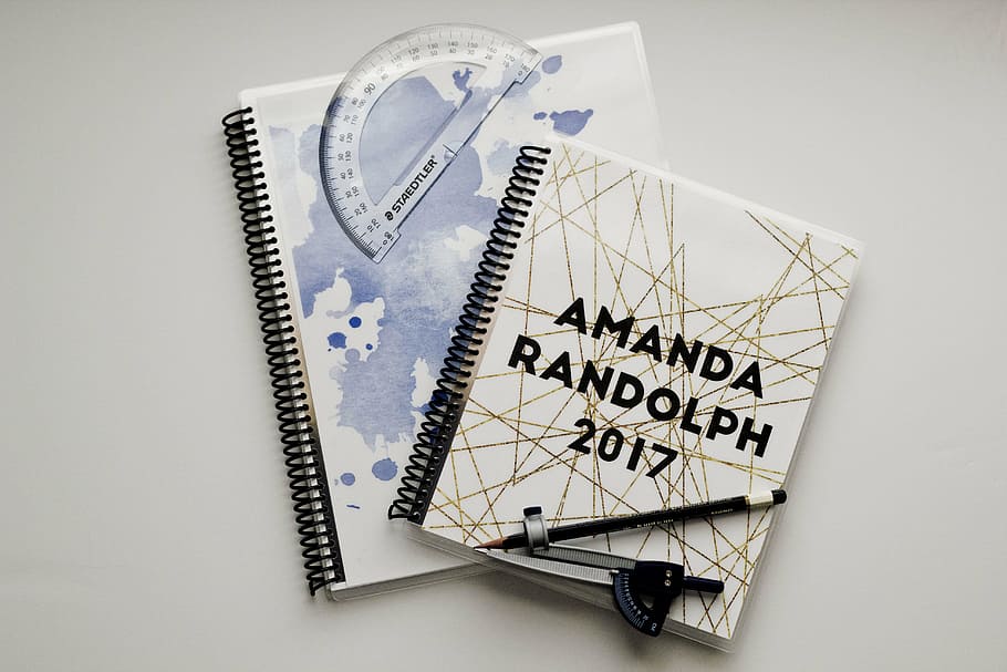 planner, planners, compass, protractor, cover, exterior, studio shot HD wallpaper