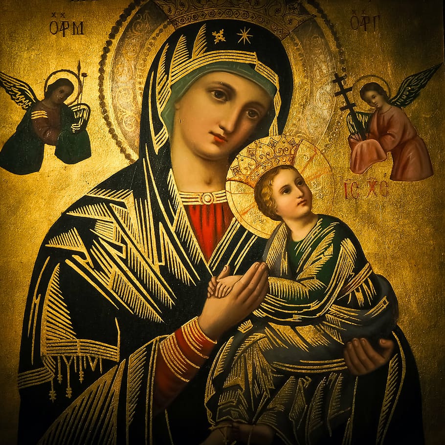 Our Lady of Perpetual Help painting, icon, church, image, historically
