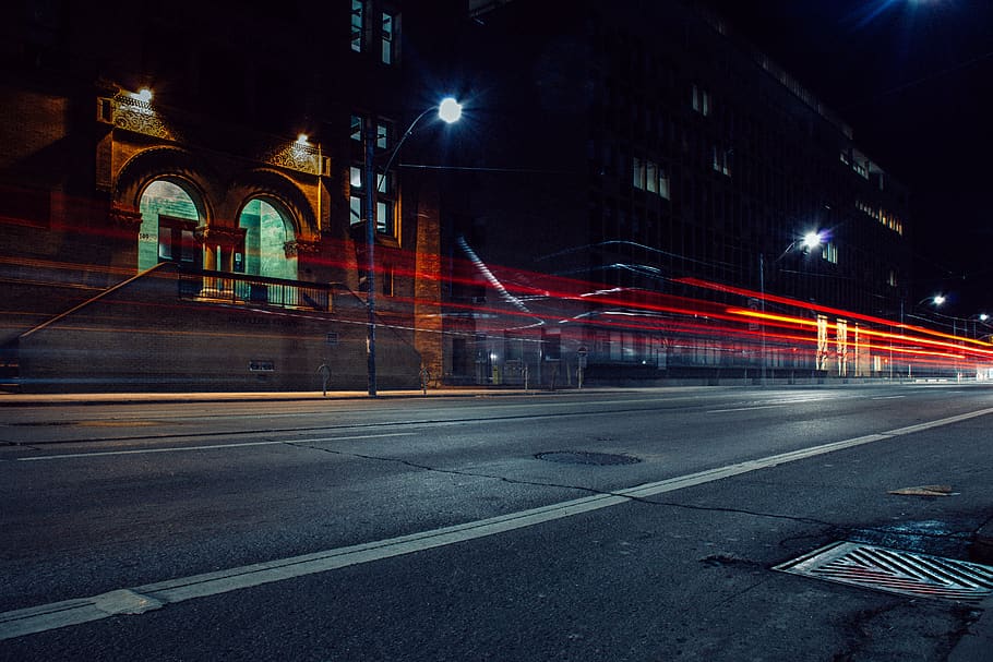 architecture, building, infrastructure, road, lights, dark HD wallpaper
