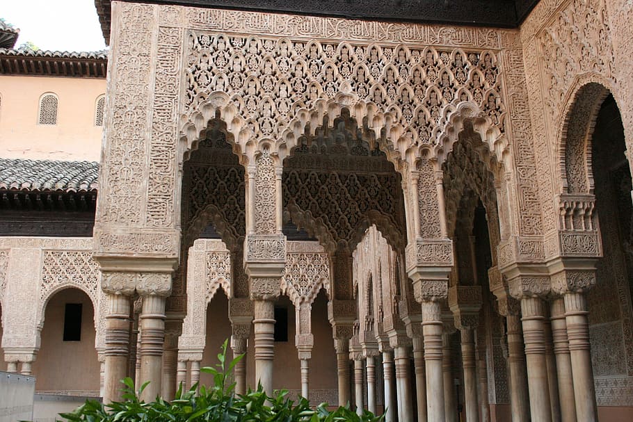 granada, alhambra, spain, architecture, built structure, building exterior HD wallpaper