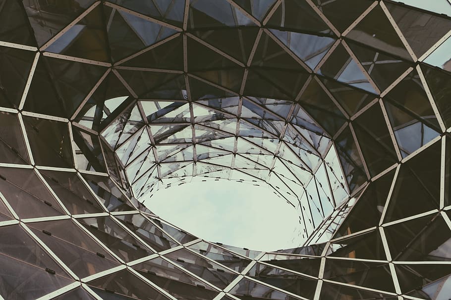 architectural photography of glass building, untitled, architecture HD wallpaper