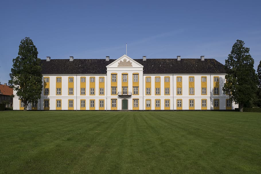 august castle, alsen, denmark, residence building, baroque HD wallpaper