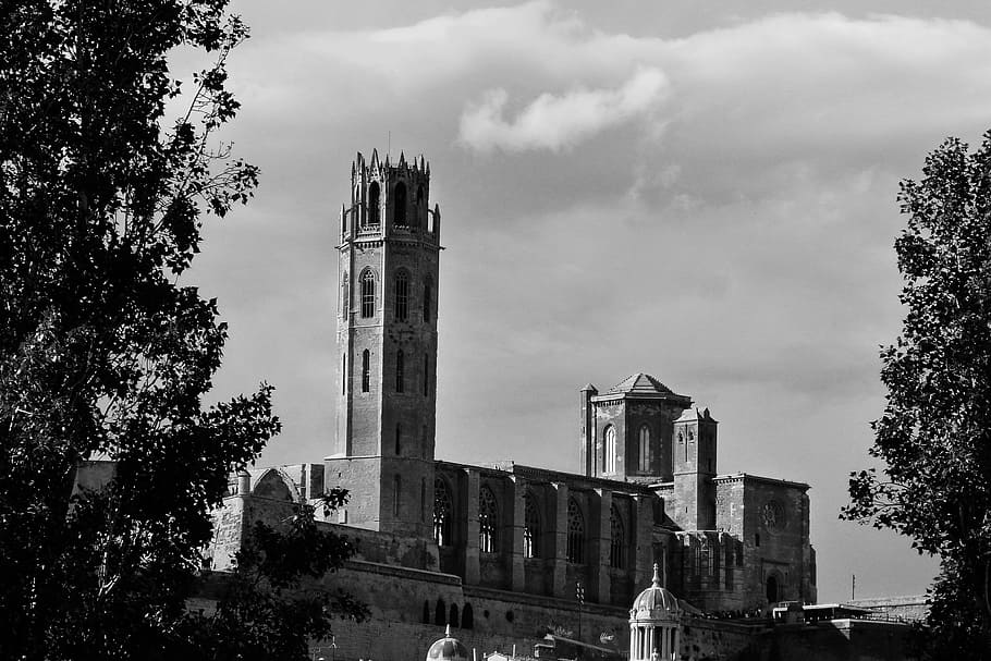 the seu vella, cathedral, lleida, romanesque, gothic, sky, built structure, HD wallpaper