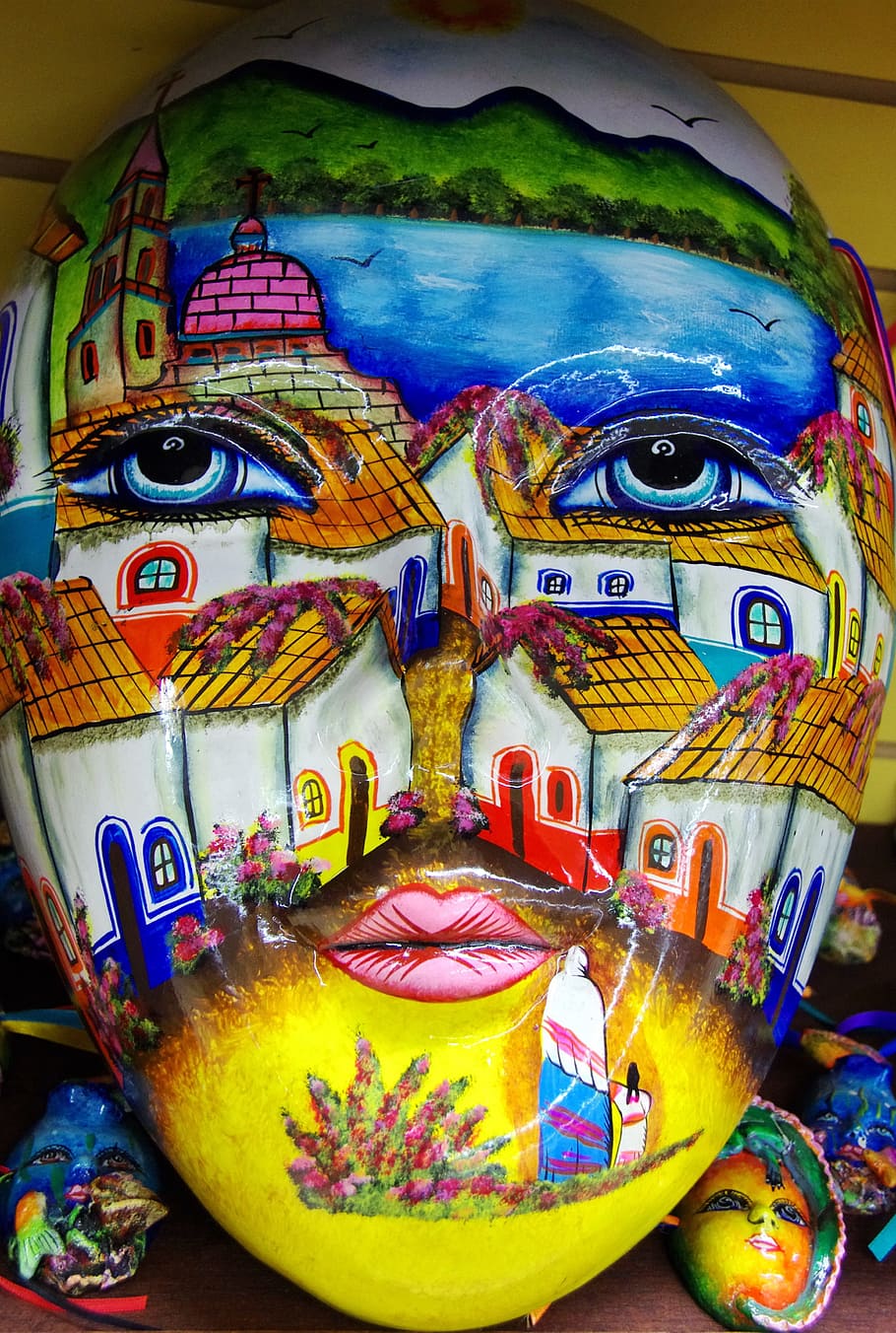 mexico, mask, ceramic, market, crafts, art, fun activities HD wallpaper