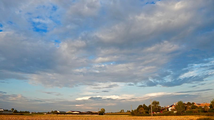 Landscape, Clouds, Vista, sky, italy, nature, relaxation, campaign HD wallpaper