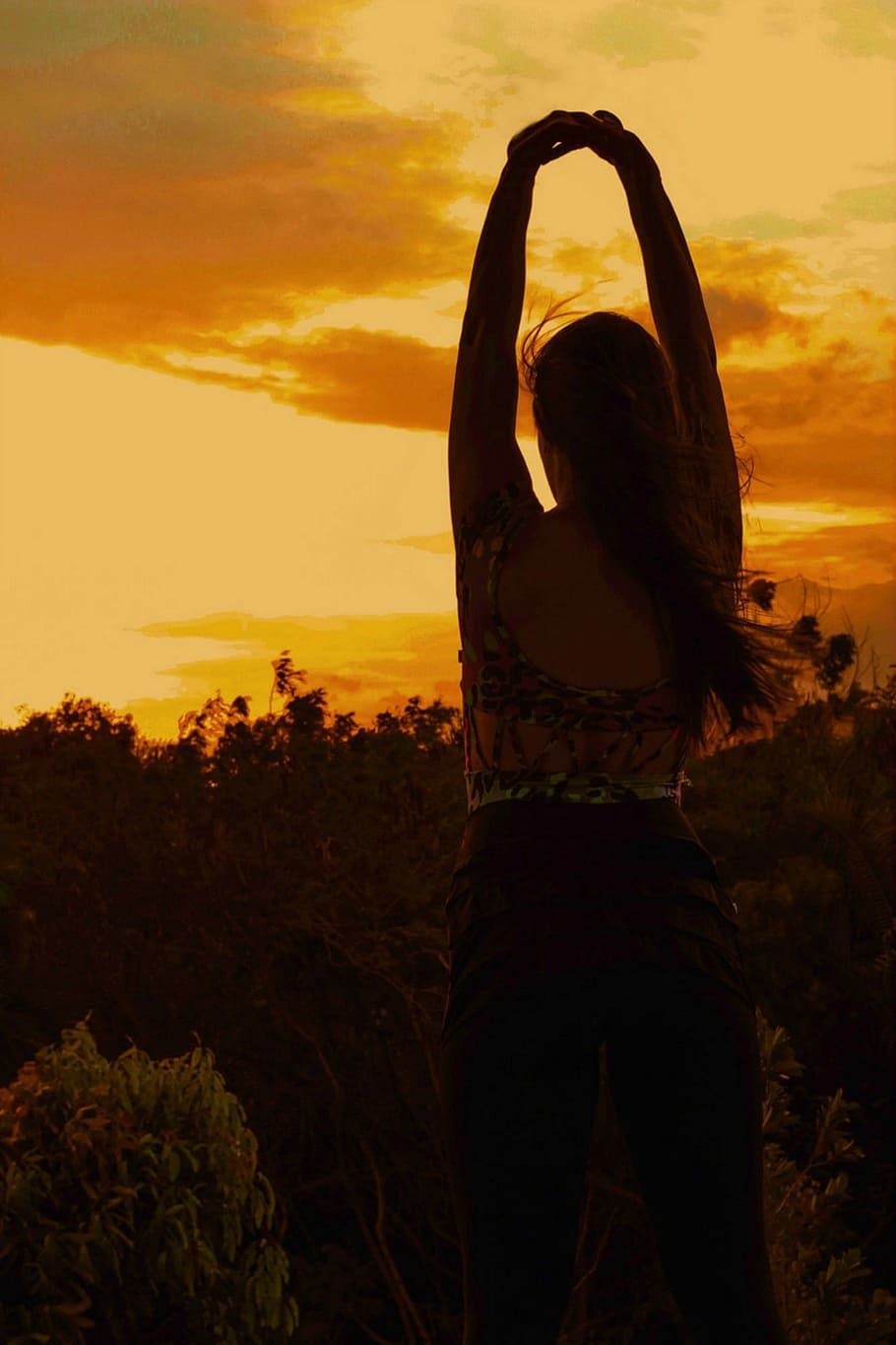 training, stress, inspiration, sunset, sky, one person, beauty in nature HD wallpaper