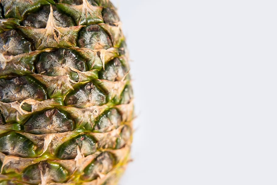pineapple close-up photo, Fruit, Isolated, Food, healthy, fresh HD wallpaper