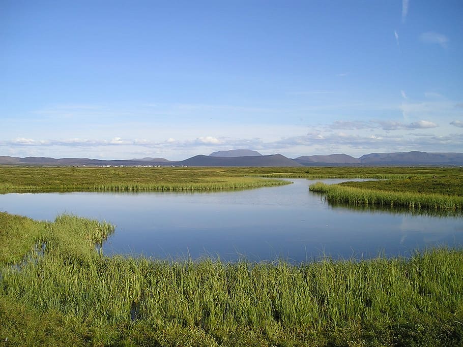 Landscape, Reflection, Mirroring, Water, lake, nature, iceland HD wallpaper