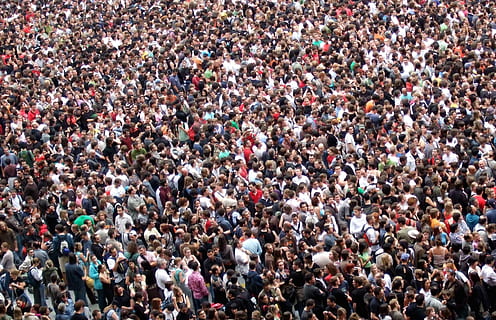people gathered during daytime, crowds, agglomeration, group of people HD wallpaper
