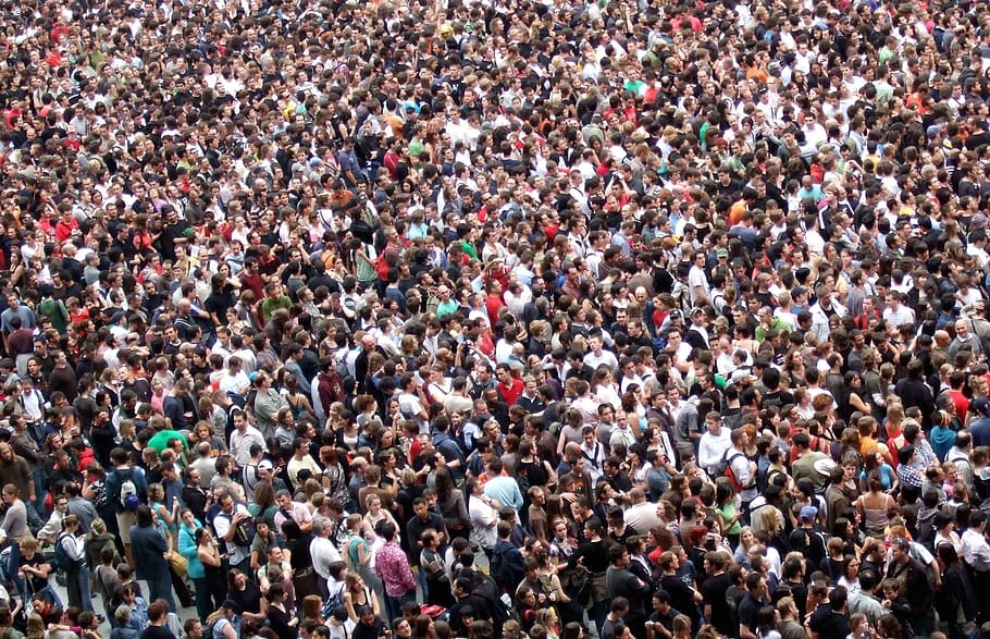 people gathered during daytime, crowds, agglomeration, group of people HD wallpaper