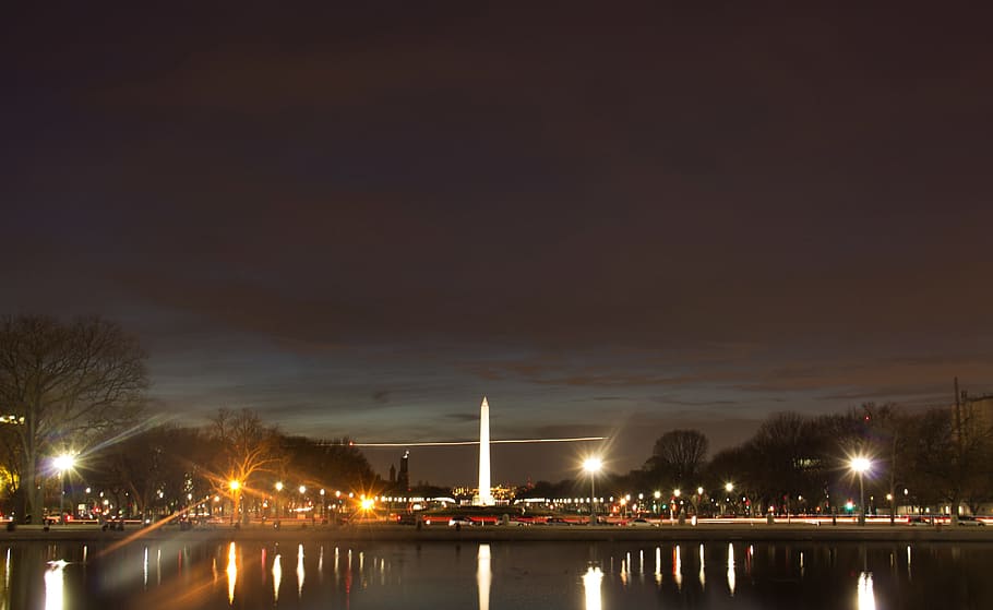 Washington Monument, New York, Washington Dc, Night, Evening HD wallpaper