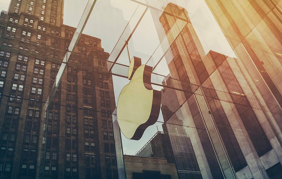 Apple Store during daytime, urban Scene, skyscraper, new York City HD wallpaper