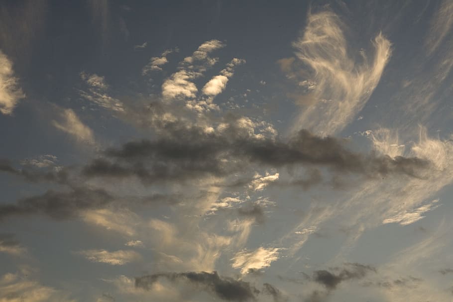 sky, clouds, landscape, cloud - sky, beauty in nature, backgrounds HD wallpaper