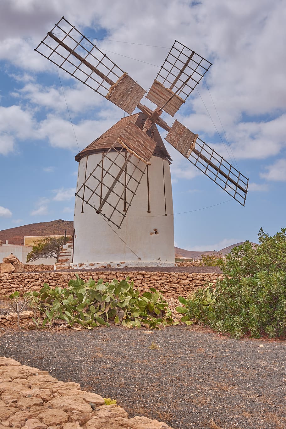 windmill, sky, landscape, energy, architecture, summer, renewable energy HD wallpaper