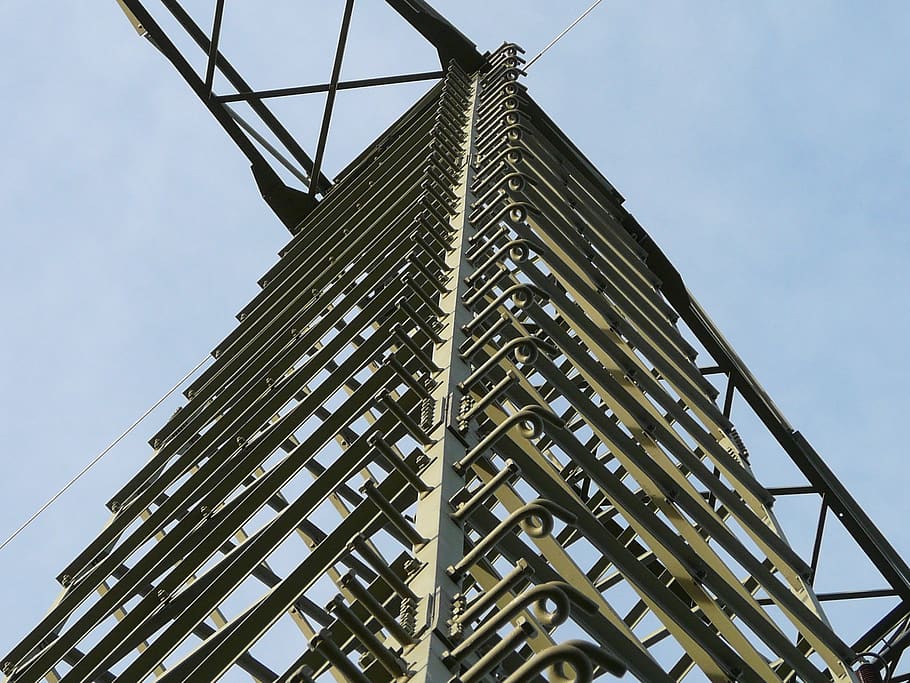 pylon, current, electricity, iron, tower, building, metal, screw HD wallpaper