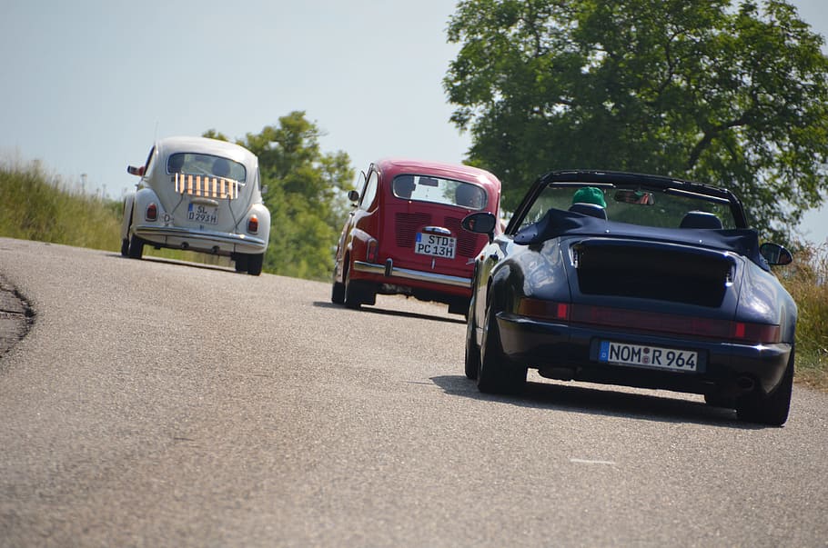 Oldtimer, Vw Beetle, Classic, porsche 964, fiat 600, transportation HD wallpaper