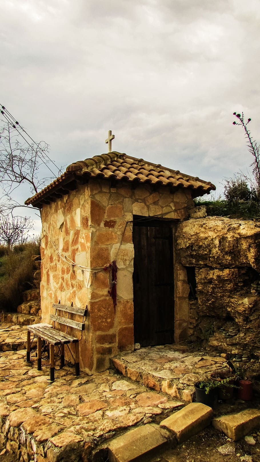 Cyprus, Ormidhia, Cave, Chapel, built structure, architecture HD wallpaper
