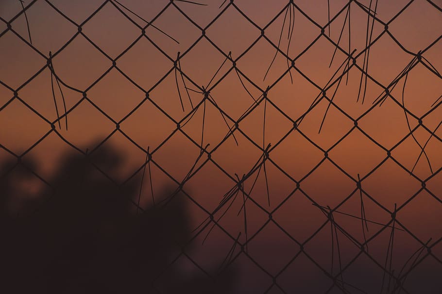 chains, sunset, orange, teal, evening, sunrise, outdoor, gold HD wallpaper