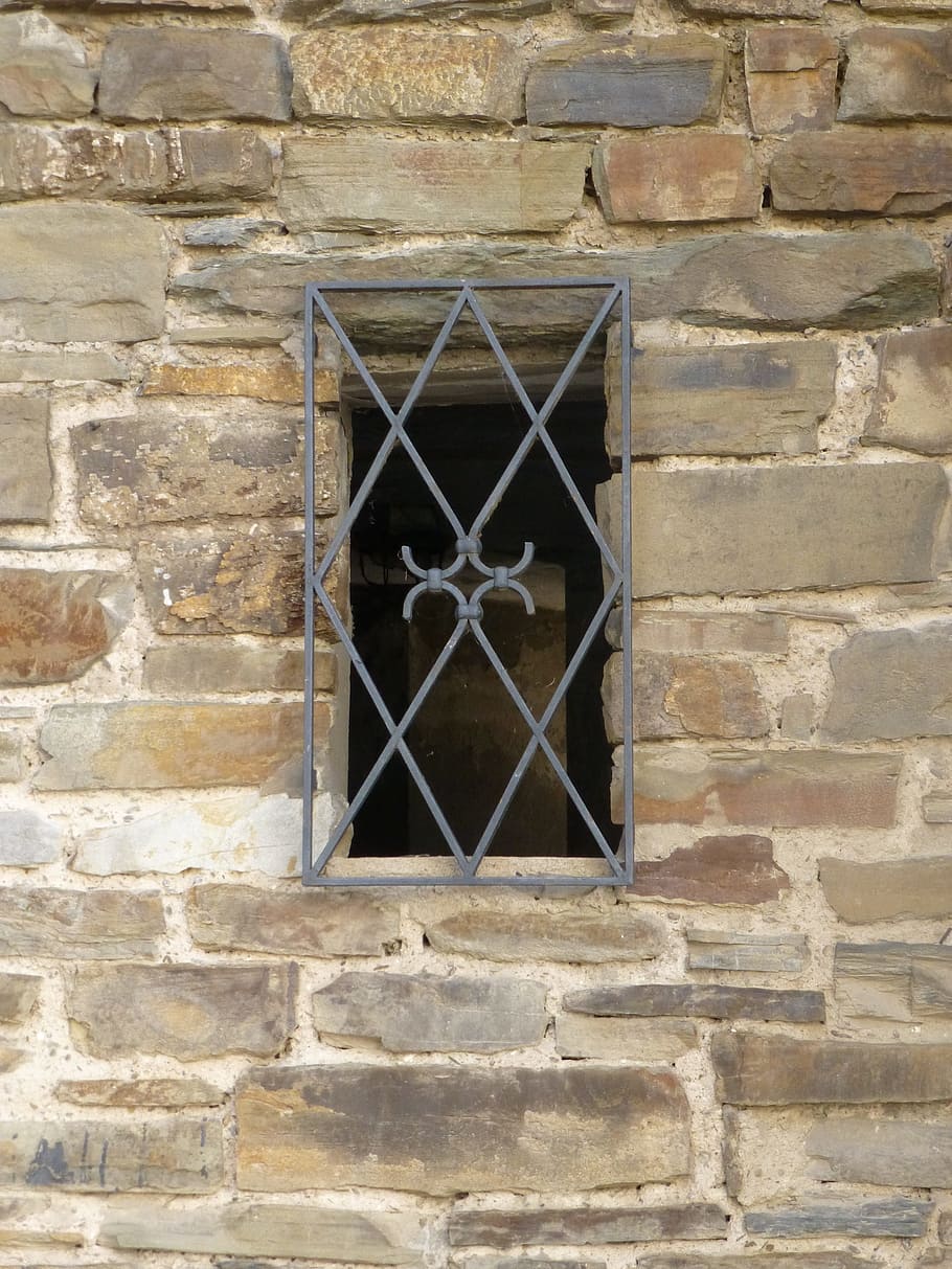 stone, wall, old, architecture, window, grid, masonry, old building HD wallpaper