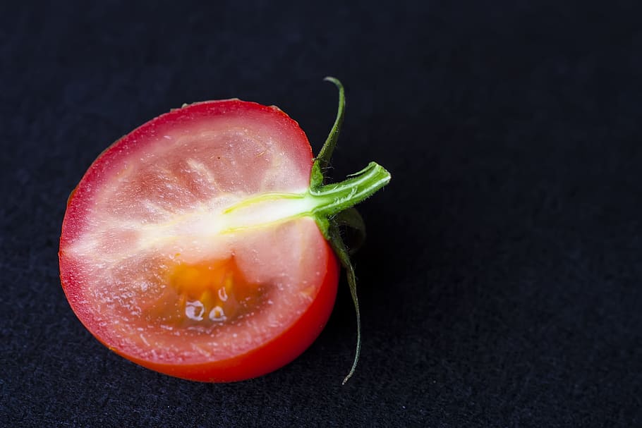 tomato, cherry tomato, red, sliced, food, juicy, tomatoes, natural HD wallpaper