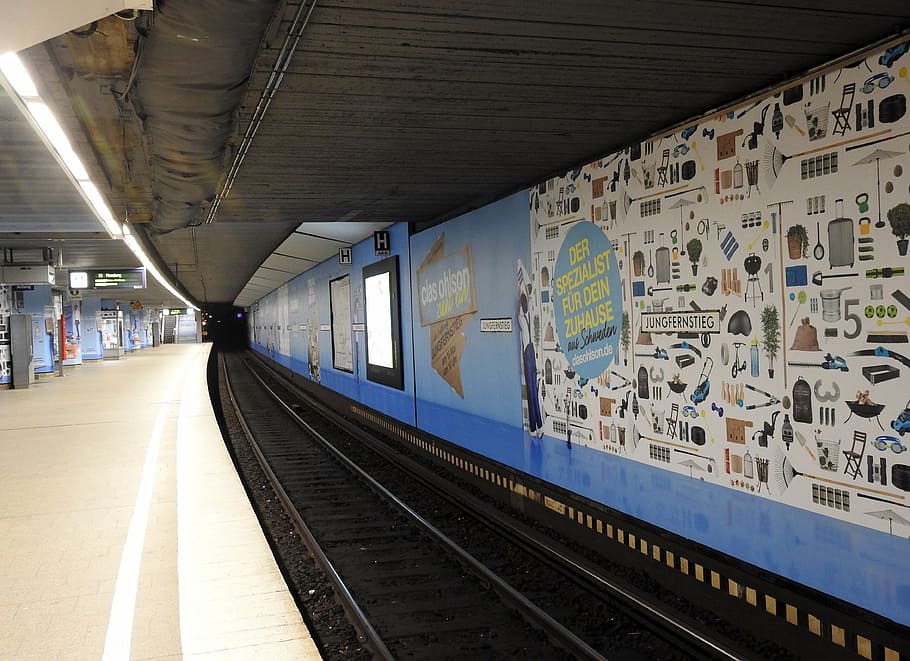 metro, stop, seemed, underground, platform, gleise, rail traffic HD wallpaper