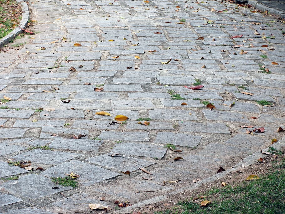 path, road, stones, pavement, paths, lane, street, paving, high angle view HD wallpaper