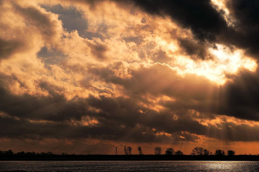 Sunset, Clouds, Romantic, sky, cloud - sky, dramatic sky, nature HD wallpaper