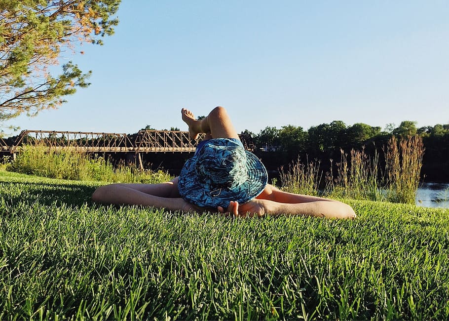 person, grass, laying, napping, summer, park, leisure, plant HD wallpaper