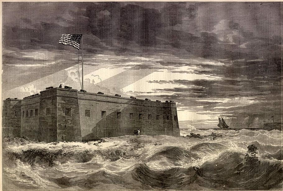 Fort Pickens, the site of the Battle of Santa Rosa Island in the American Civil War, HD wallpaper