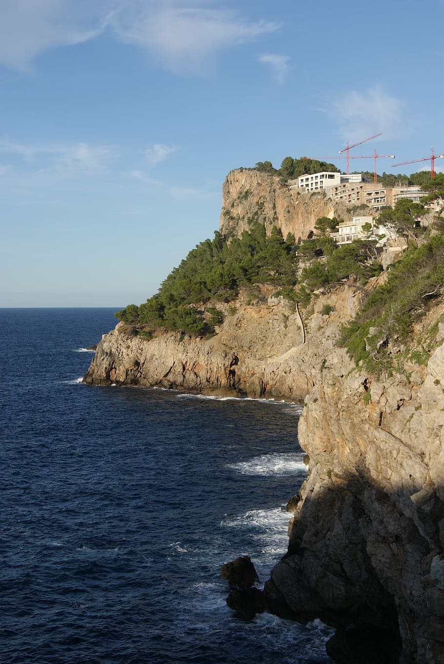 mallorca, coast, sea, steep slope, cliff, banyalbufar, water, HD wallpaper