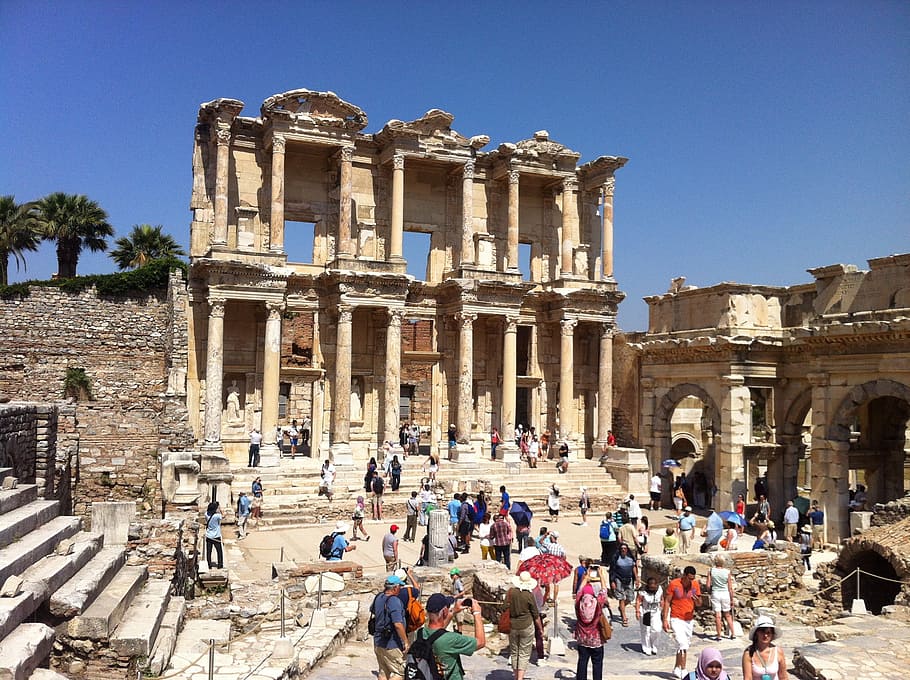 ephesus, ancient times, turkey, historically, history, architecture, HD wallpaper