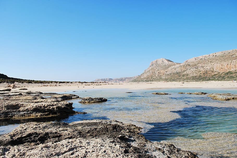 greece, crete, holidays, water, nature, landscape, summer, sky HD wallpaper