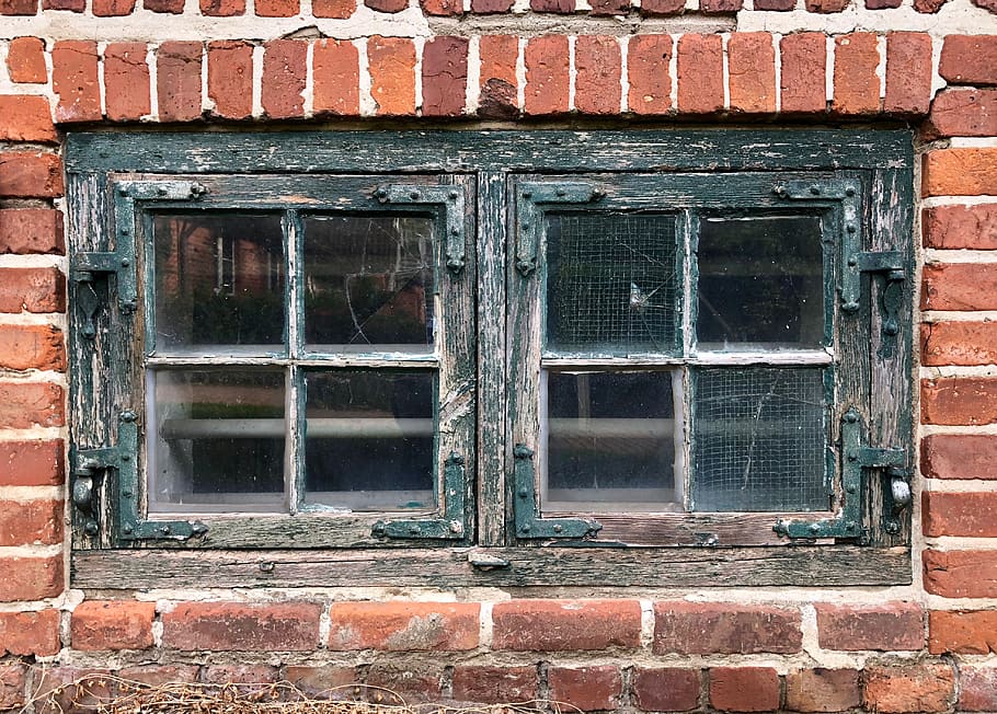 window, brick, facade, decay, forget, weathered, wall, old HD wallpaper