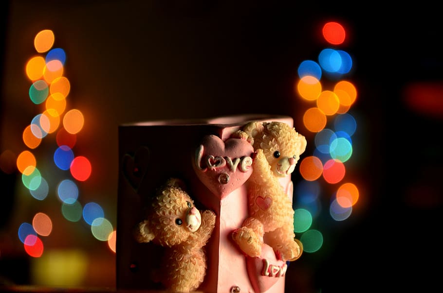 love, bokeh, cup, mug, pink, romantic, valentine, illuminated HD wallpaper