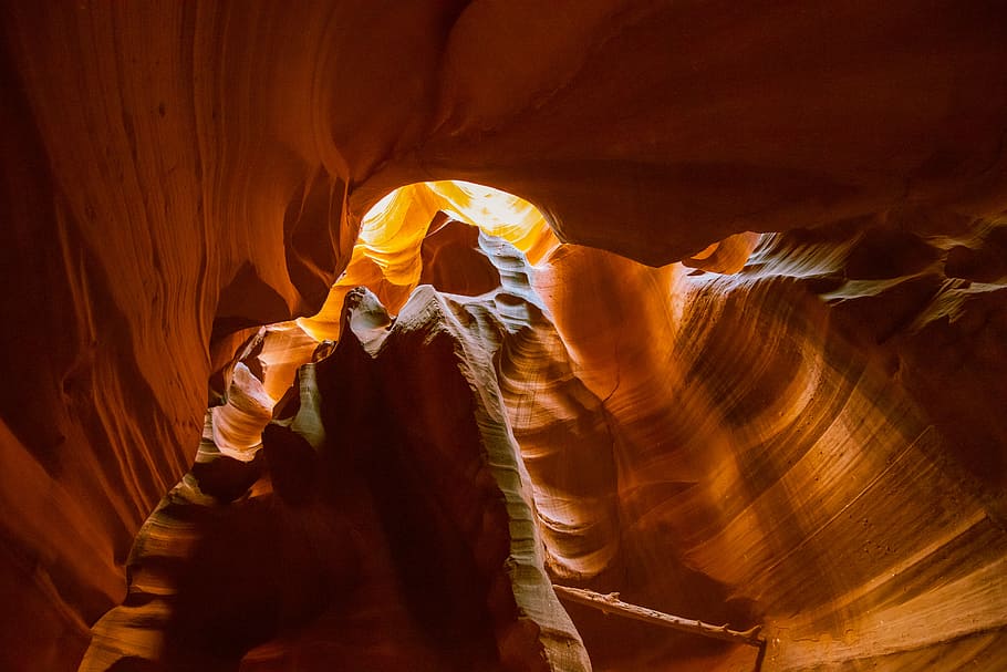 Antelope Canyon, Arizona, rock, orange, cave, layers, one person HD wallpaper