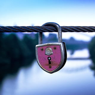 heart, castle, bridge, love, padlock, connection, closed, romantic HD wallpaper