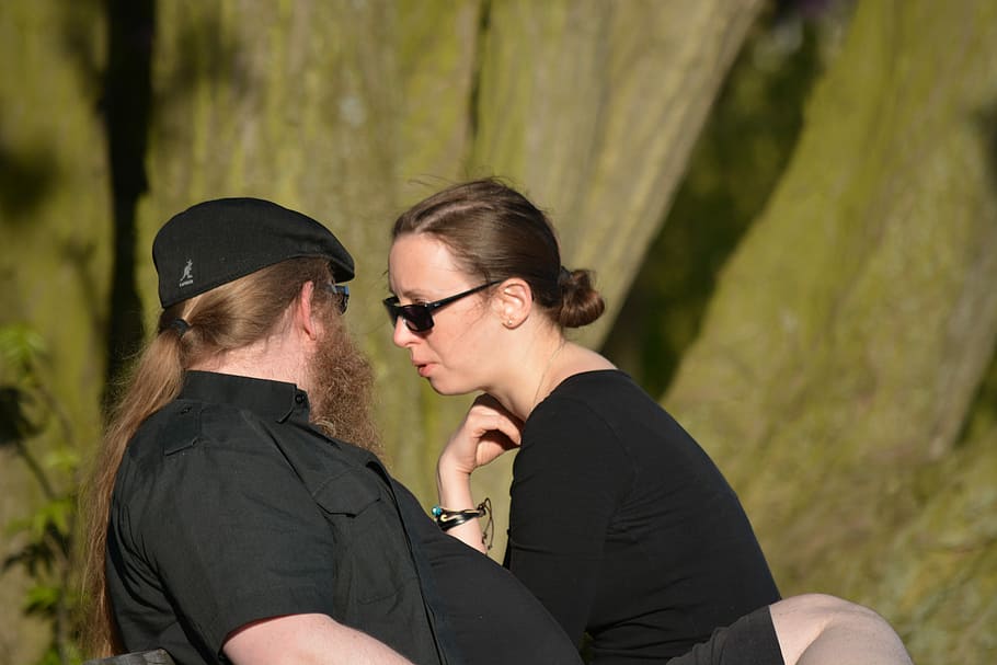Pair, Hamburg, Alster, Discussion, spring, heterosexual couple HD wallpaper
