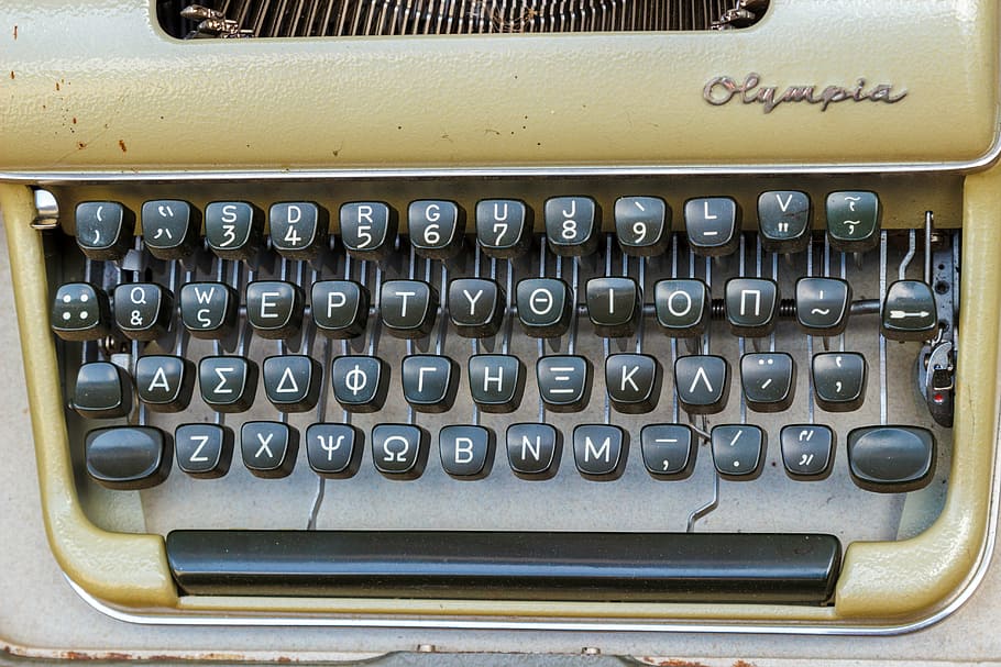 typewriter, old, retro, office, mechanically, keys, metal, vintage, HD wallpaper
