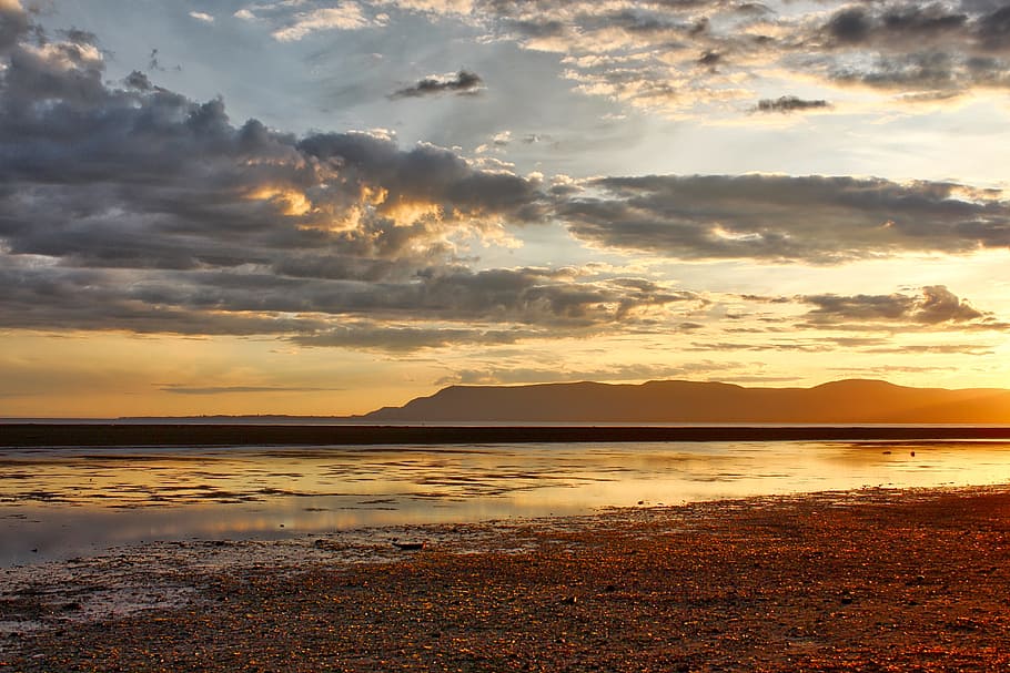 Sunset, Clouds, Summer, Sun, Nature, sky, landscape, evening HD wallpaper